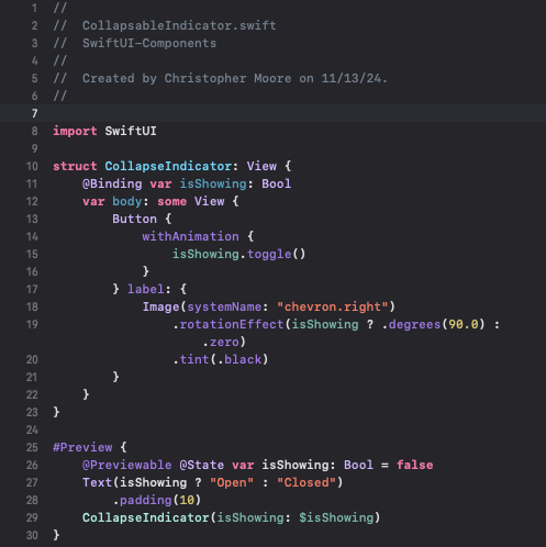 Blog post: Collapsable Indicator