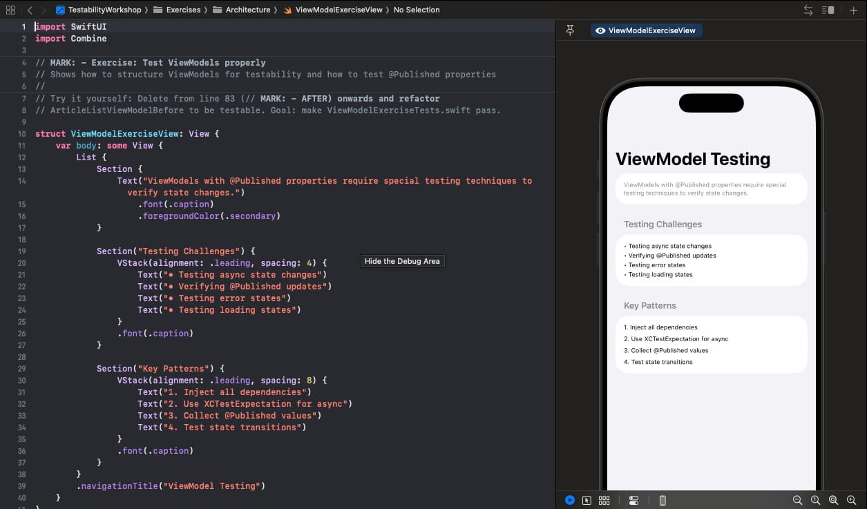 Featured image for blog post: Testing ViewModels with @Published